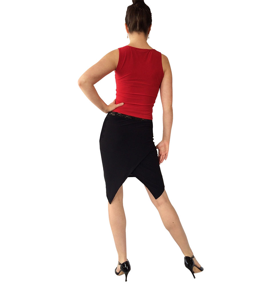 Miniaturbild: Solid tuxedo pencil skirt *