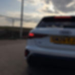 Rear view of a white Audi after car detailing Edinburgh.