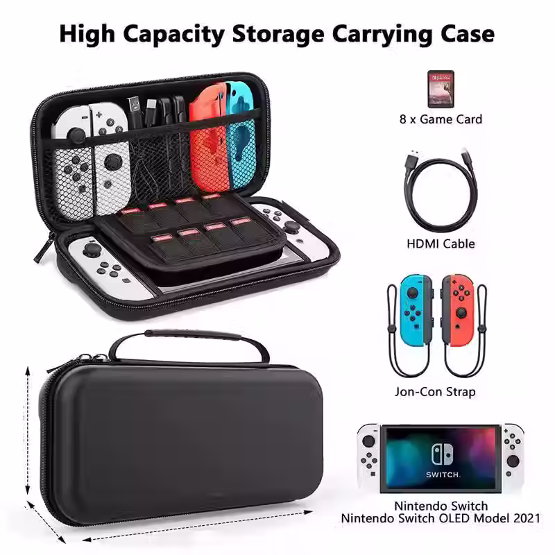 Thumbnail: White - Portable Storage Bag For Nintendo Switch / OLED
