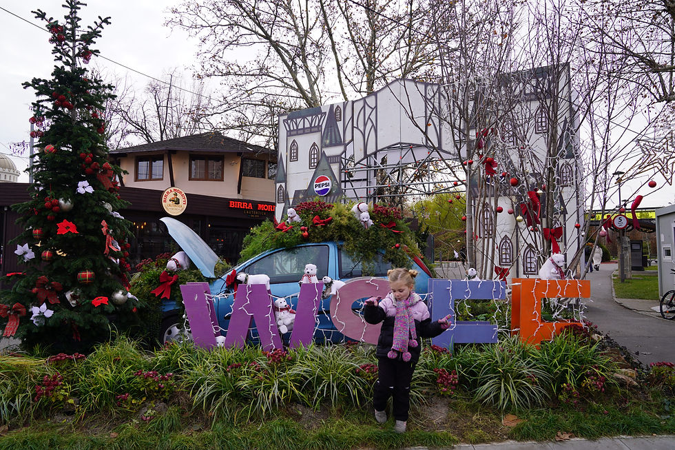 Entrance to the West Side Christmas Market at Drumul Taberei Park