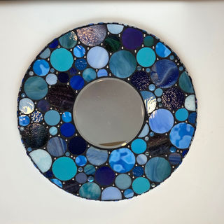 Mosaic Mirror by Barbara Henderson of Henderson Arts LLC.  Commission Art offered