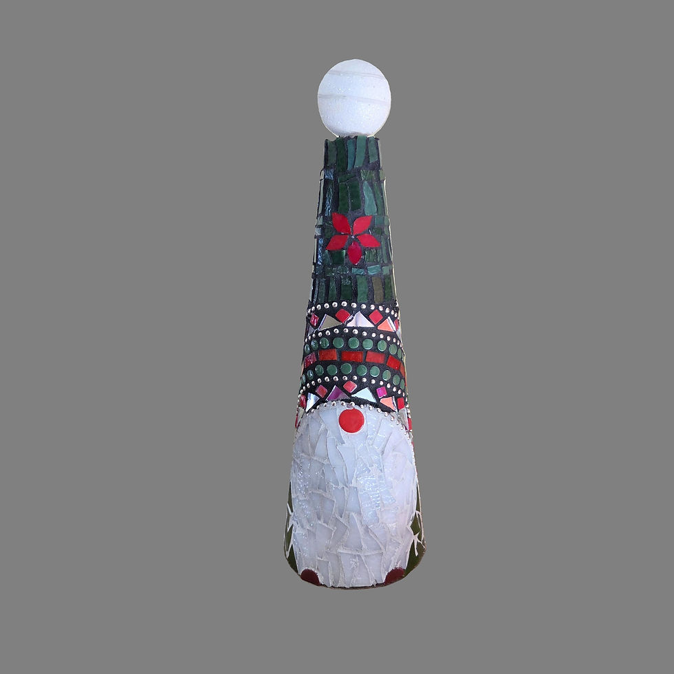 Glass Mosaic Holiday Tree or Gnome