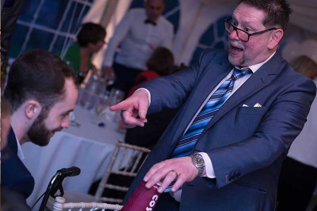 Tom Ryder playing at a wedding