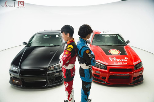 1/64 爆走2号機 SHELL NISSAN R34 GTT DRIFT CAR PLUTO MOK / JASON