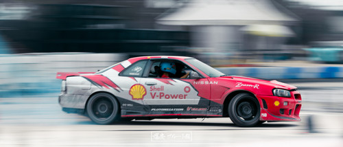 1/64 爆走2号機 SHELL NISSAN R34 GTT DRIFT CAR PLUTO MOK / JASON