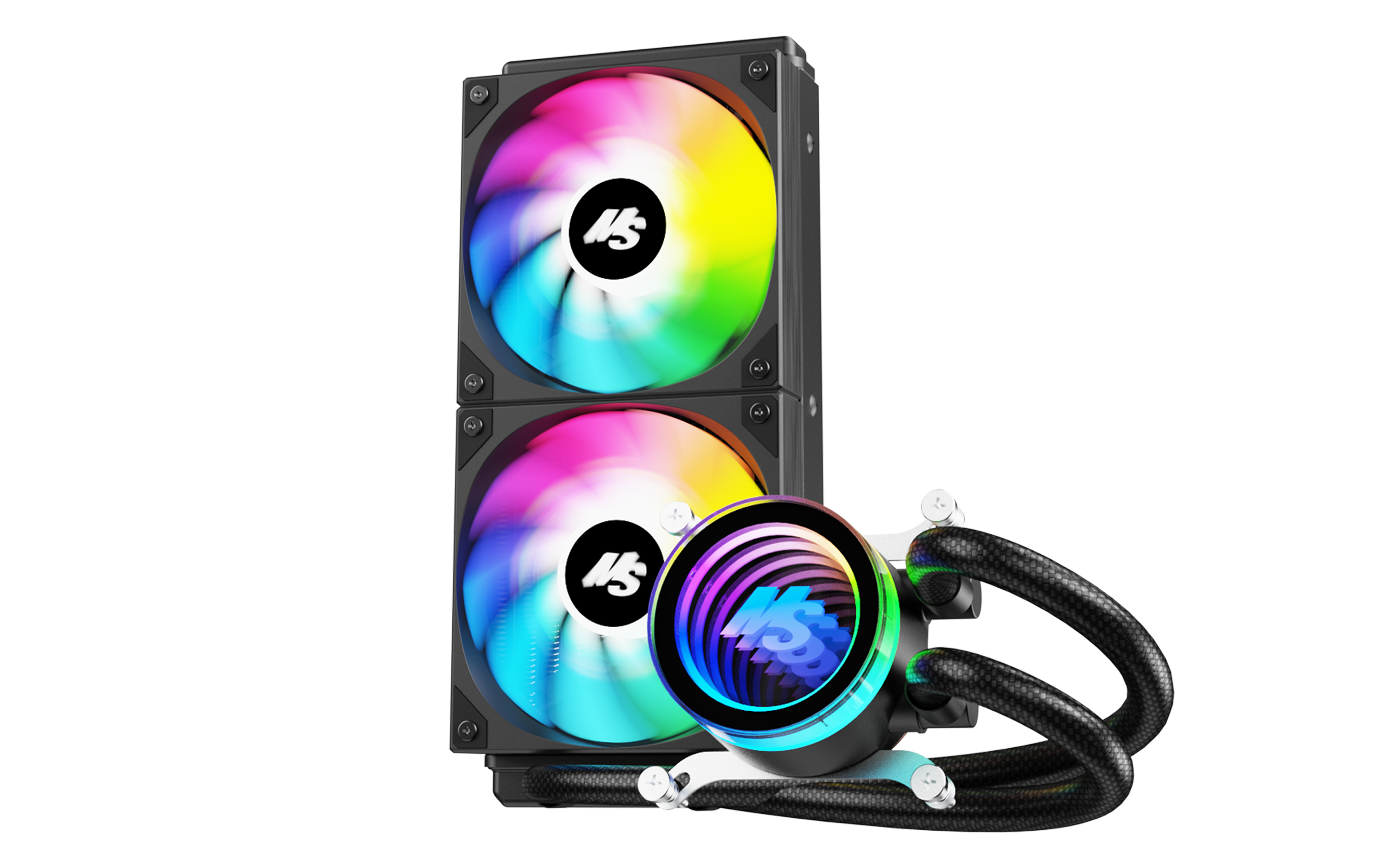 Minorsonic CPU Liquid Cooler 240mm AIO (Black, ARGB)
