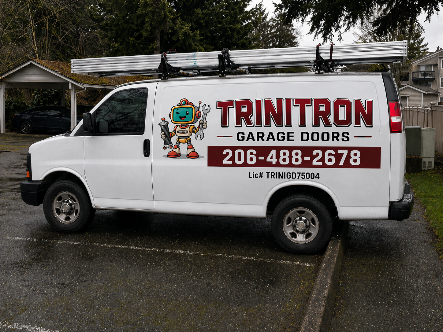 Trinitron Garage Doors service van
