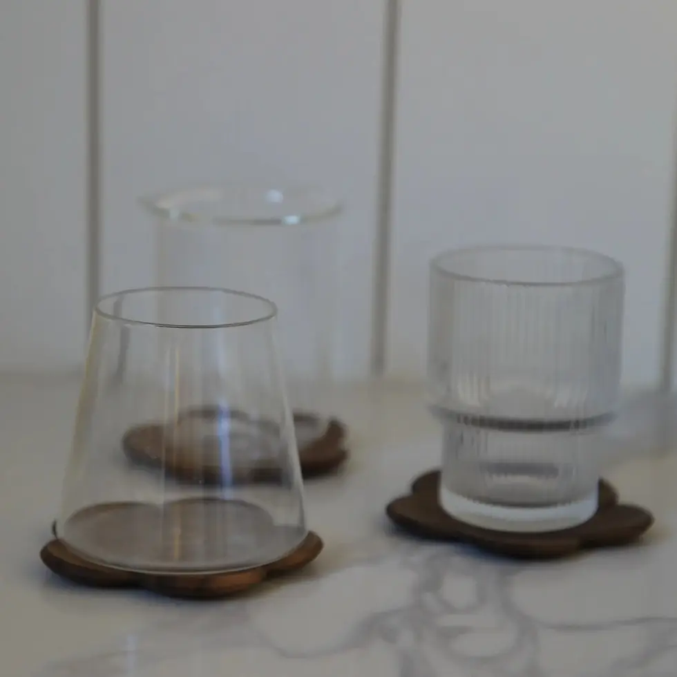 Miniature : Dessous de verre bois noyer noir Ø9,5 cm table naturelle décoration slow living vue 4