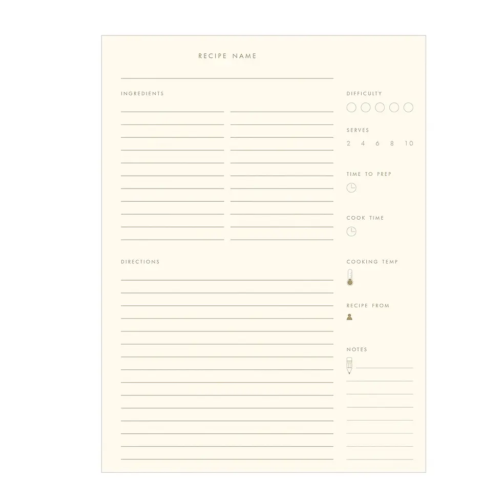Miniature : Carnet de recettes à spirale avec fiches à remplir Ruff House Print Shop