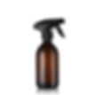 Flacon spray vaporisateur verre ambré réutilisable 300ml Little Pots fond blanc
