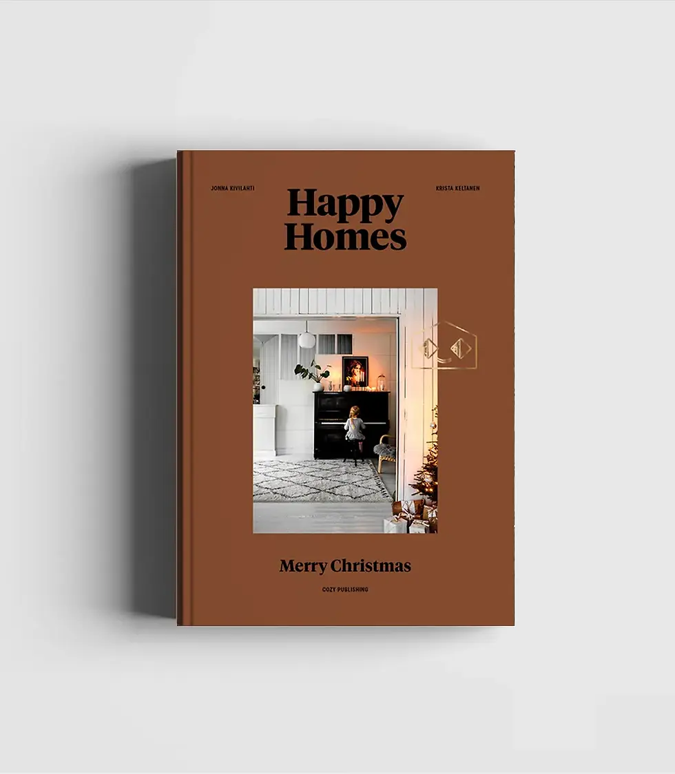 Livre Happy Homes Merry Christmas, ouvrage déco sur l’art de vivre Noël en mode slow living, vue 1