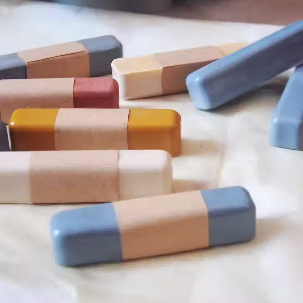 Miniature : Set pastels cire abeille Smilogy palette teintes douces nature cadeau créatif enfant dès 3 ans vue 5