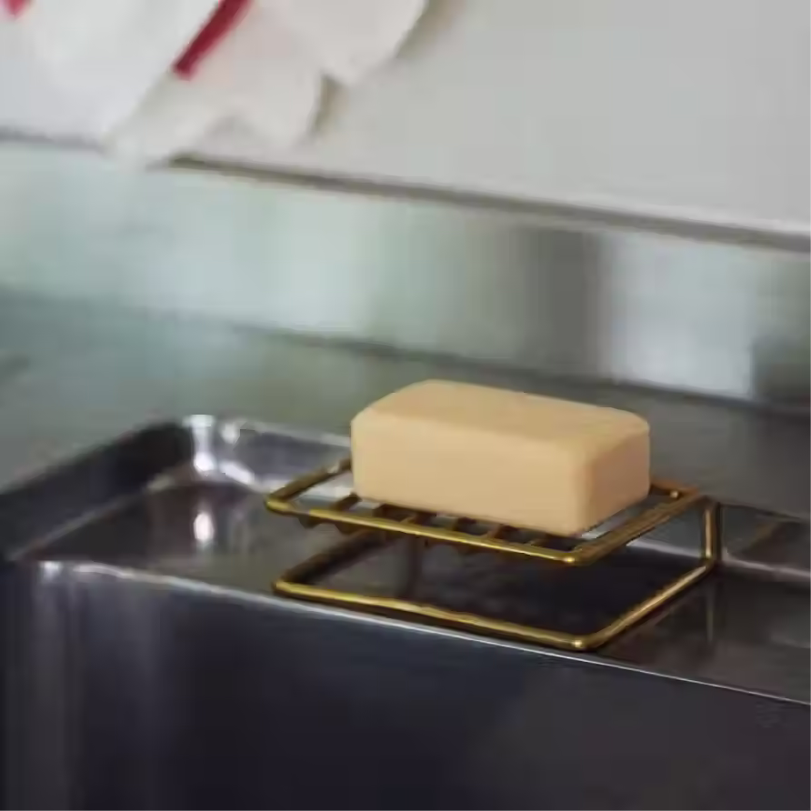 Miniature : Porte-savon laiton Fog Linen Work vue du dessus design ajouré vue 3