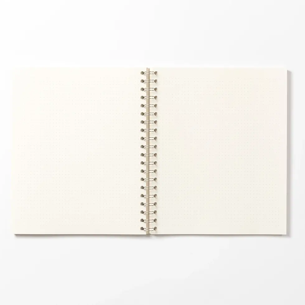 Miniature : Carnet écoresponsable Almond ouvert, pages à pointillés pour bullet journal et notes créatives- 3