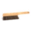 Brosse de table bois bouleau huilé crin de cheval 28,8 cm faite main Suède Iris Hantverk design scandinave fond blanc vue 1