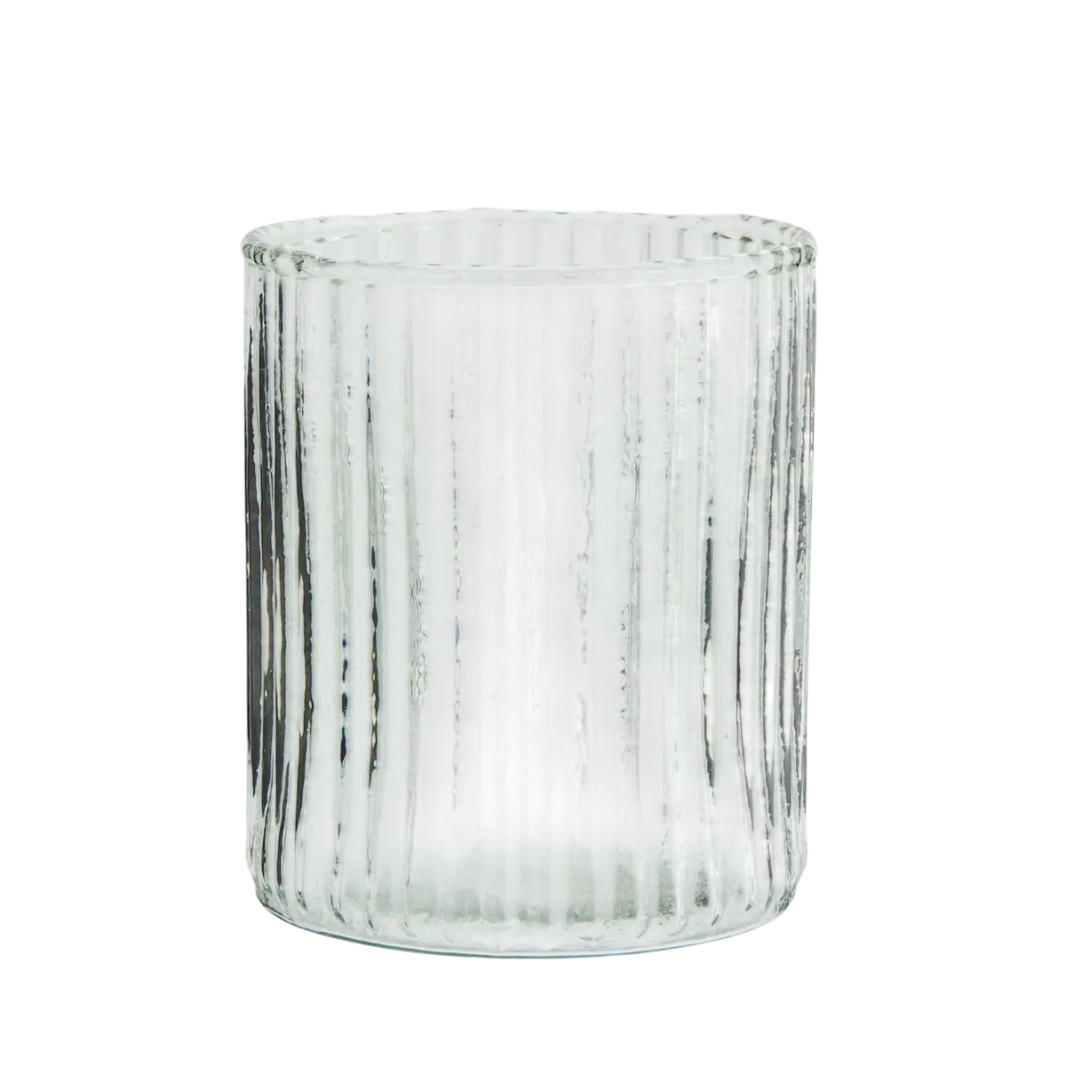 Verre à boire strié en verre recyclé Madam Stoltz 30 cl, soufflé bouche artisanal