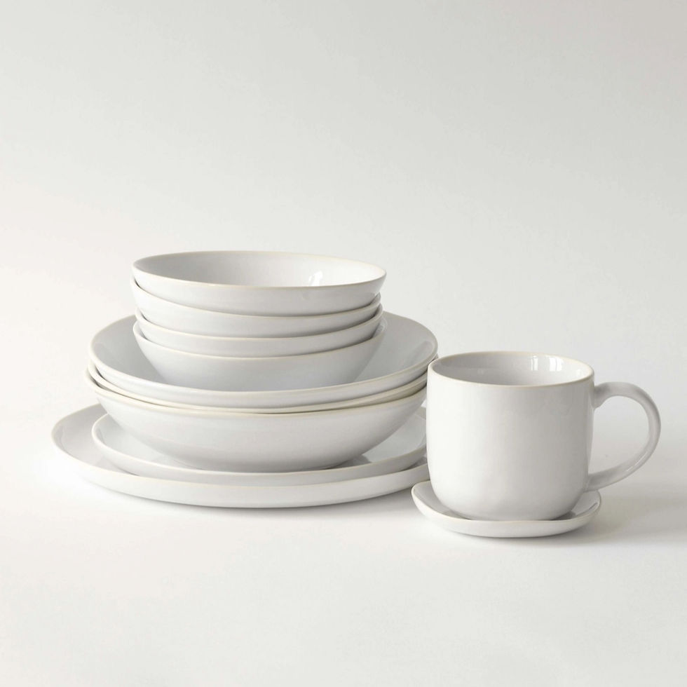 Miniature : Bol grès blanc émaillé brillant Ø15,5 cm H5 cm fait main Portugal pièce unique collection Vince Tell Me More slow living 3