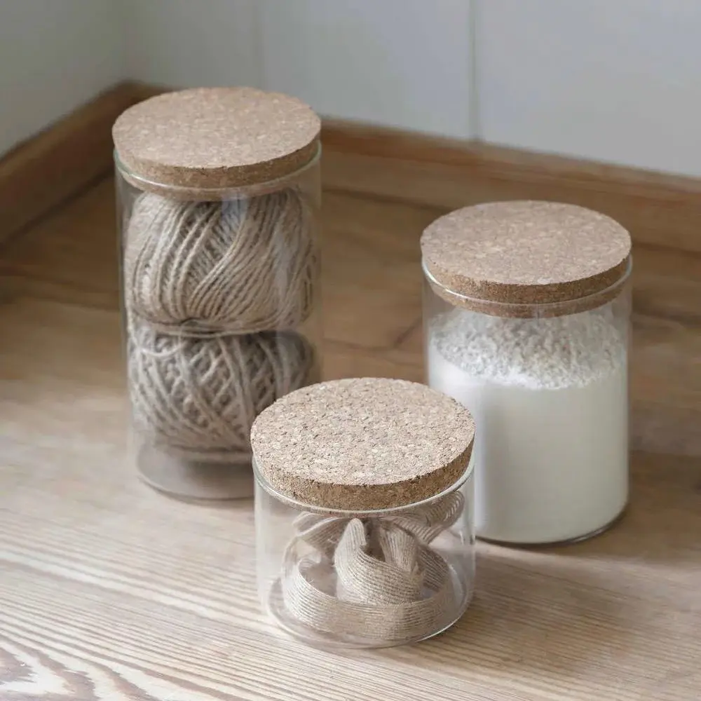 Bocal en verre avec bouchon en liège- Garden Trading