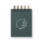 Carnet de poche vert sapin "Spread the Love", reliure dorée- Les Jolies Emplettes