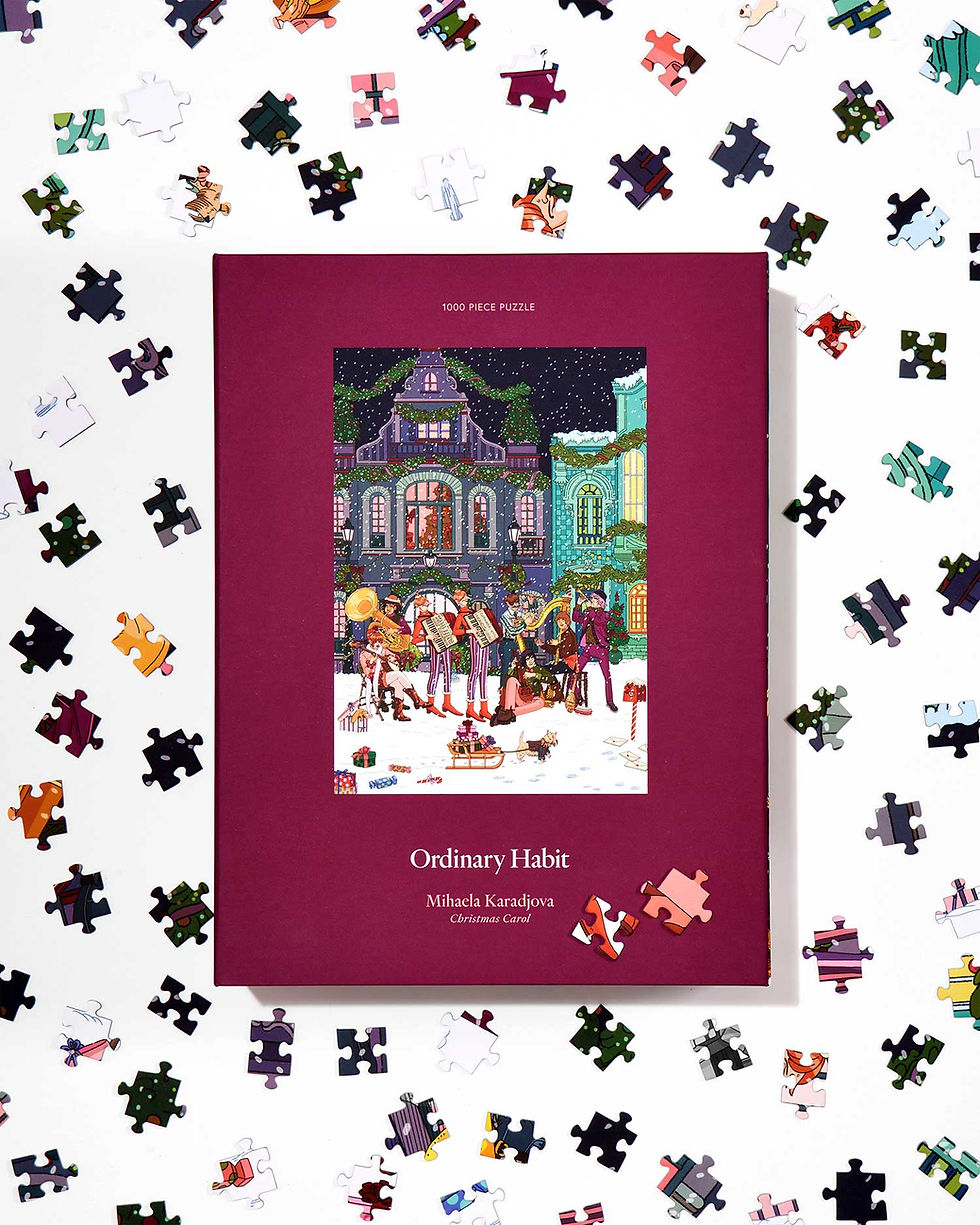 Miniature : Puzzle Ordinary Habit 1000 pièces soft-touch mat anti-reflet carton recyclé qualité premium détail pièces vue 4