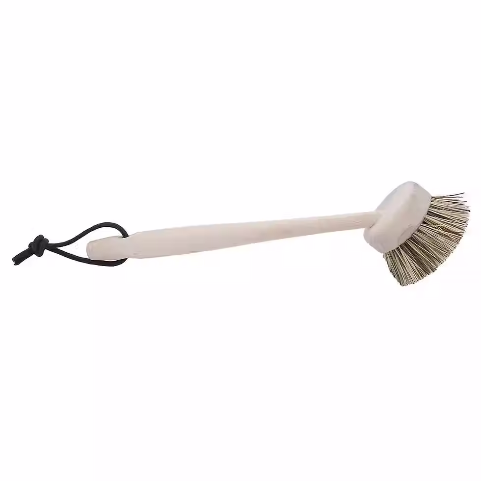 Miniature : Brosse à vaisselle naturelle poils durs hêtre crin Andrée Jardin fabriquée France fond blanc