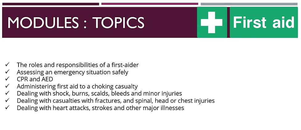 First Aid Topics