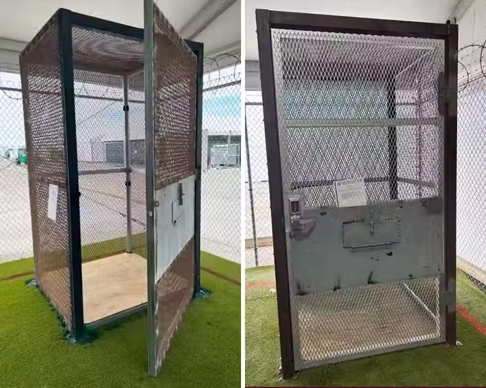 Alligator Alcatraz Detainee Cages