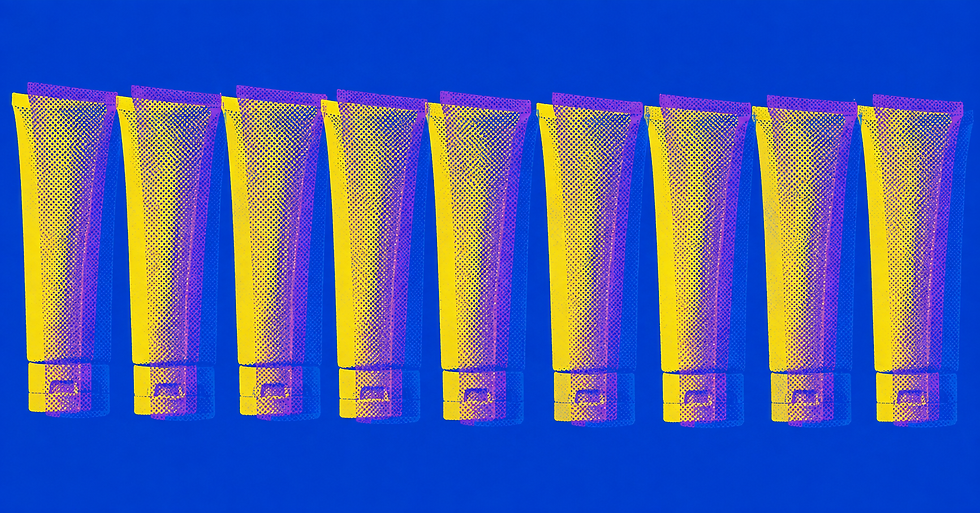 Vibrant pop art design featuring a repetitive pattern of stylized, ⓒinhoocho.com