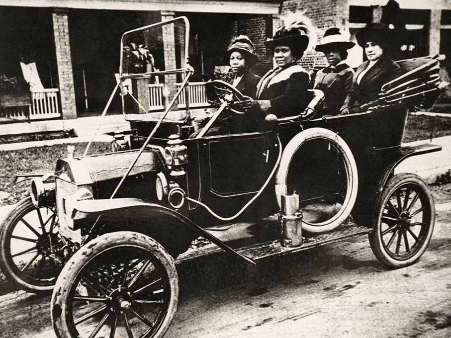 Caption: Madam C.J. Walker driving a Ford Model T in 1912.