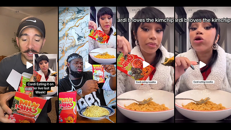 Product tasting video that generated buzz through Cardi B's organic viral post. (Photo: TikTok)