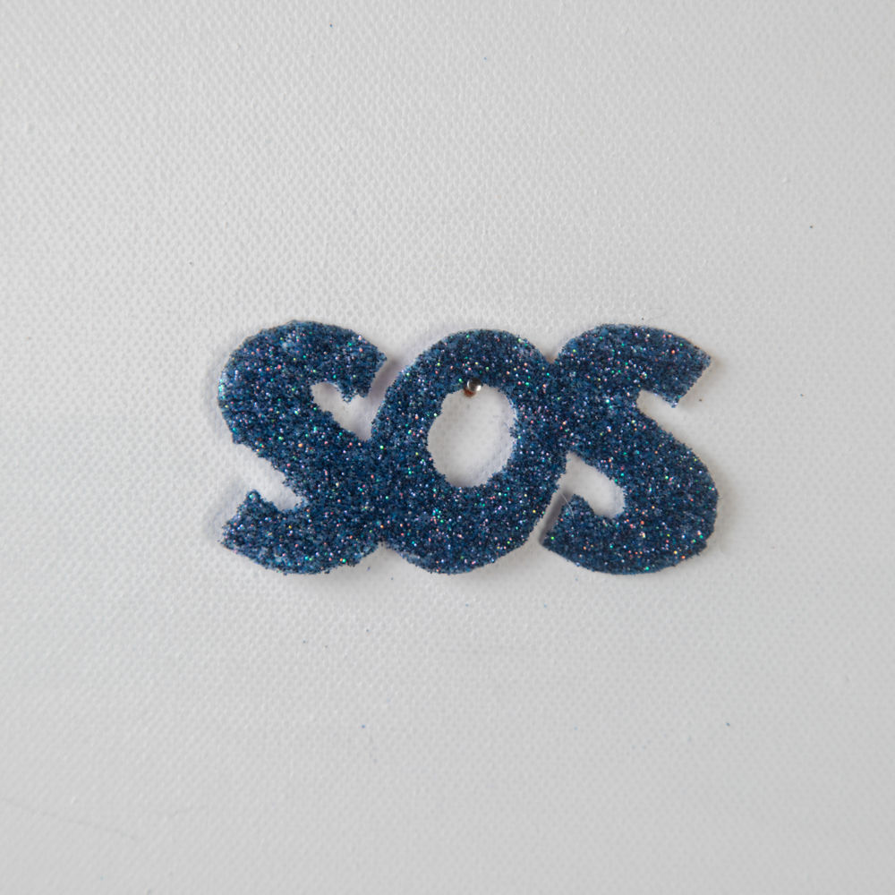 Flat Glitter-SOS-navy