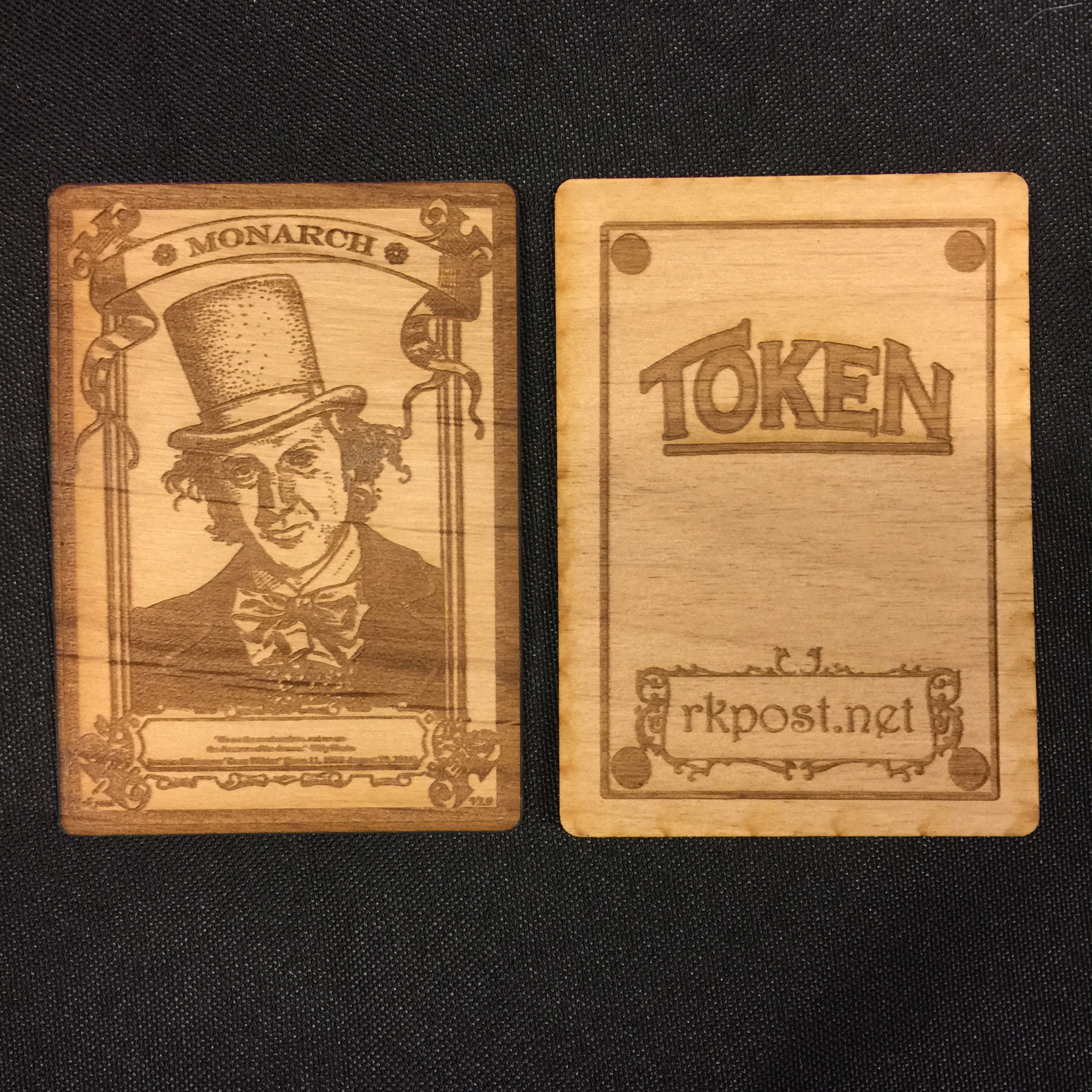 WT051 Monarch 2 Wood Token