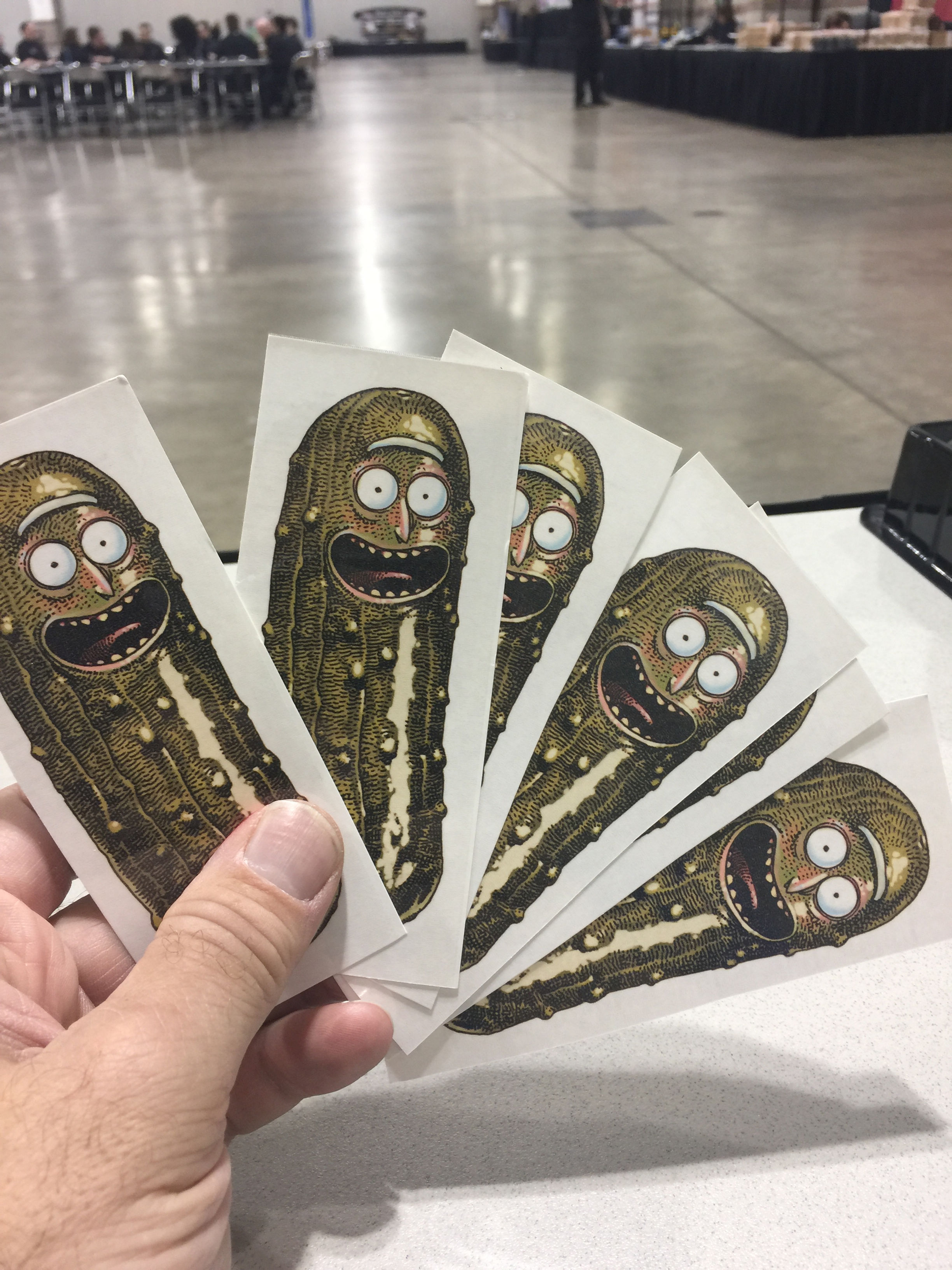 TT101 Pickle Rick Temporary Tattoo 1