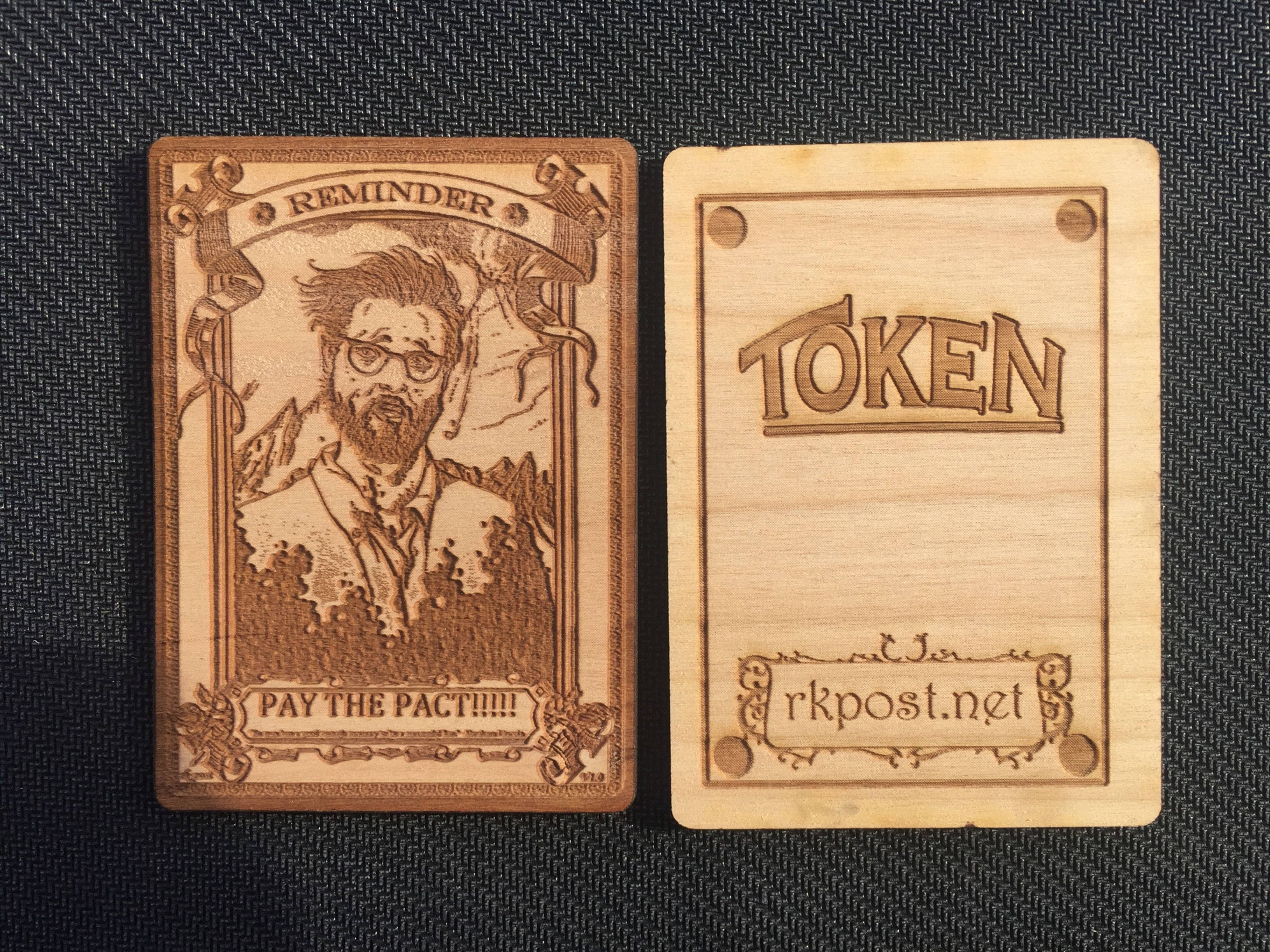 WT033 Reminder 1 Wood Token