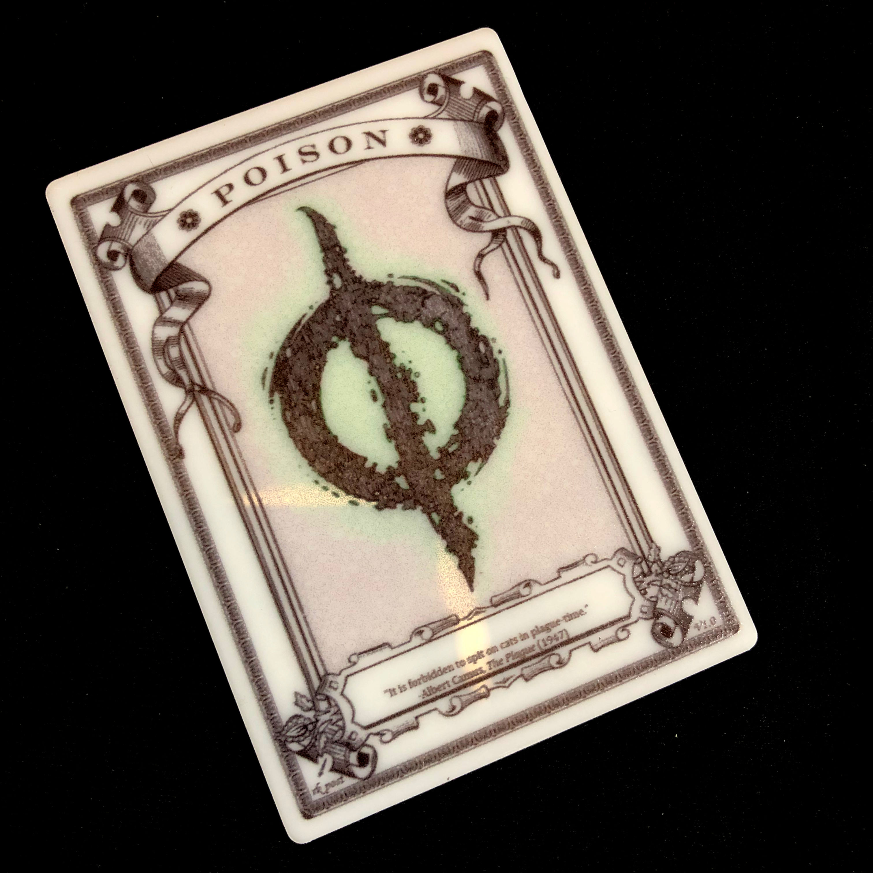 APT054 Poison Counter 2 Acrylic Printed Token