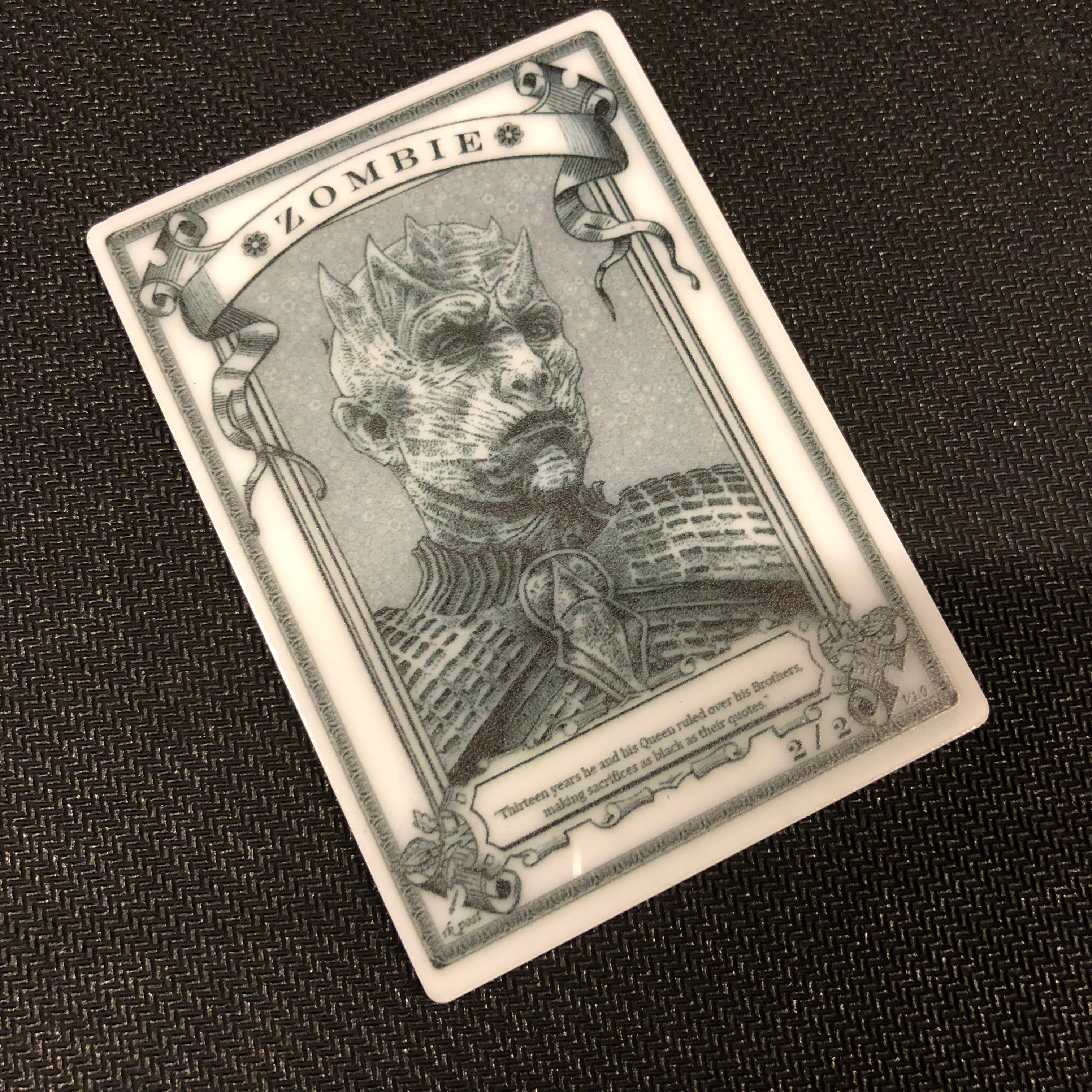 APT034 Zombie 15 Acrylic Printed Token