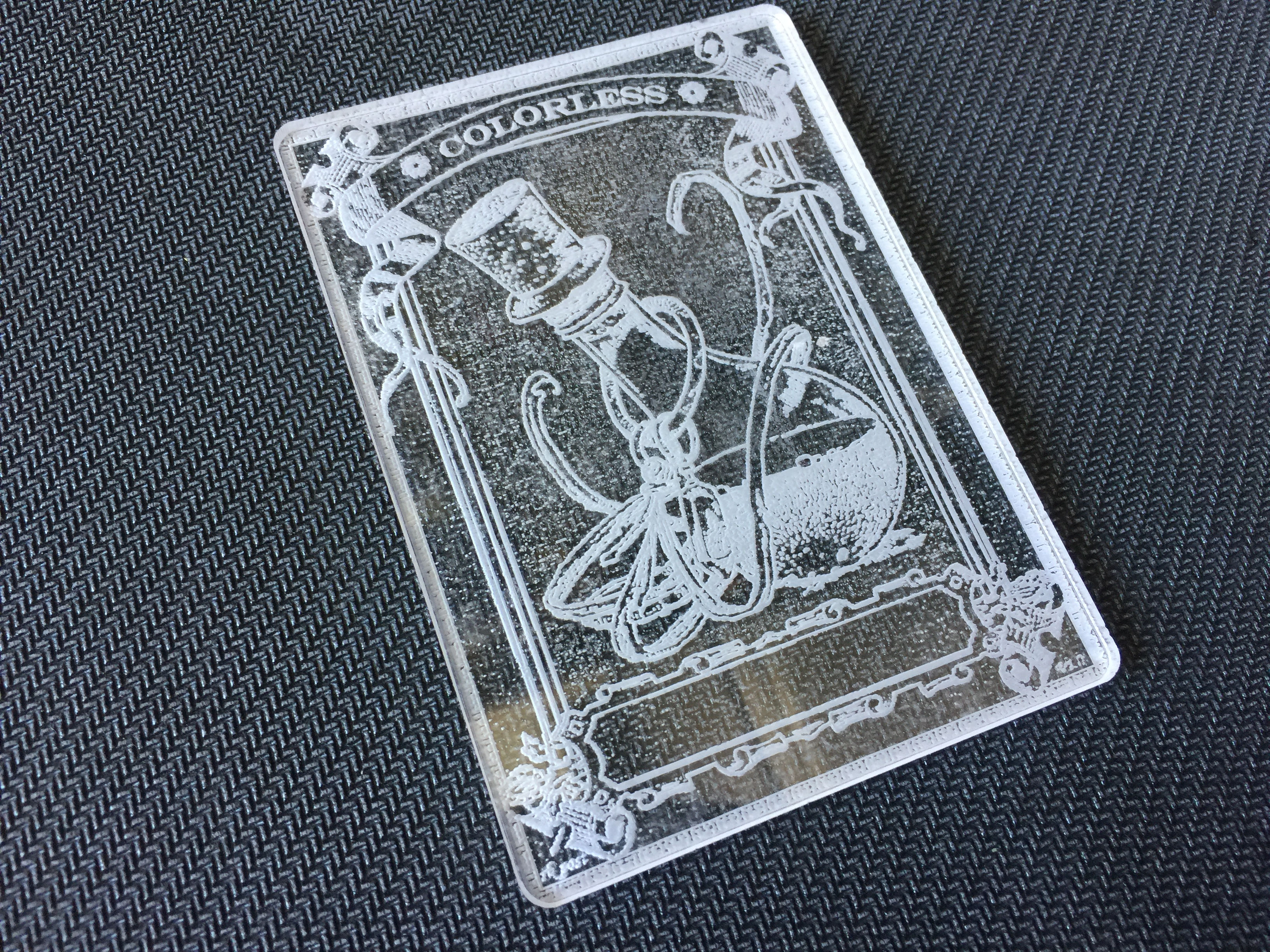 AET001 Colorless Mana Counter 1 Acrylic Etched Tkn