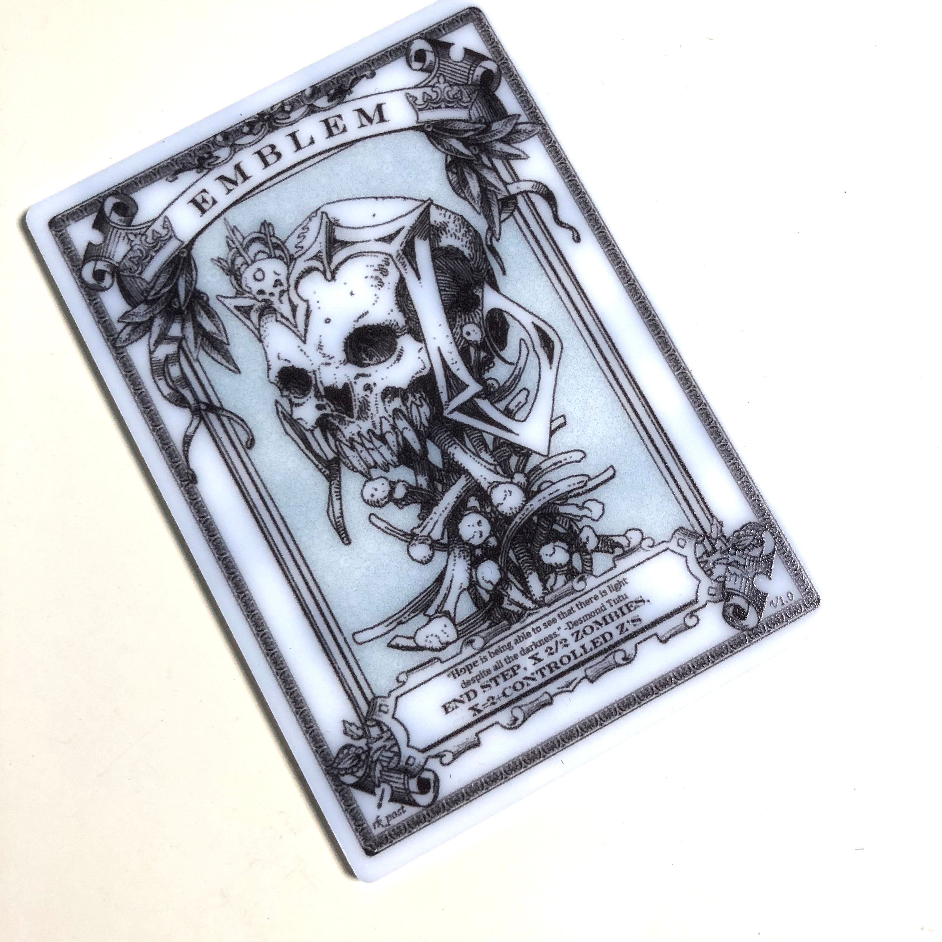 APT083 Em Morticia 2 Acrylic Printed Token