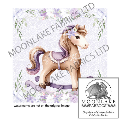 Lavender Floral Rocking Horse | Moonlake Fabrics Ltd