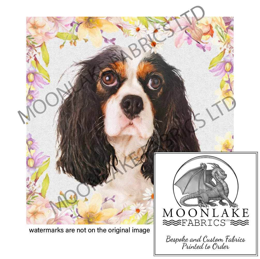 Floral King Charles Spaniel