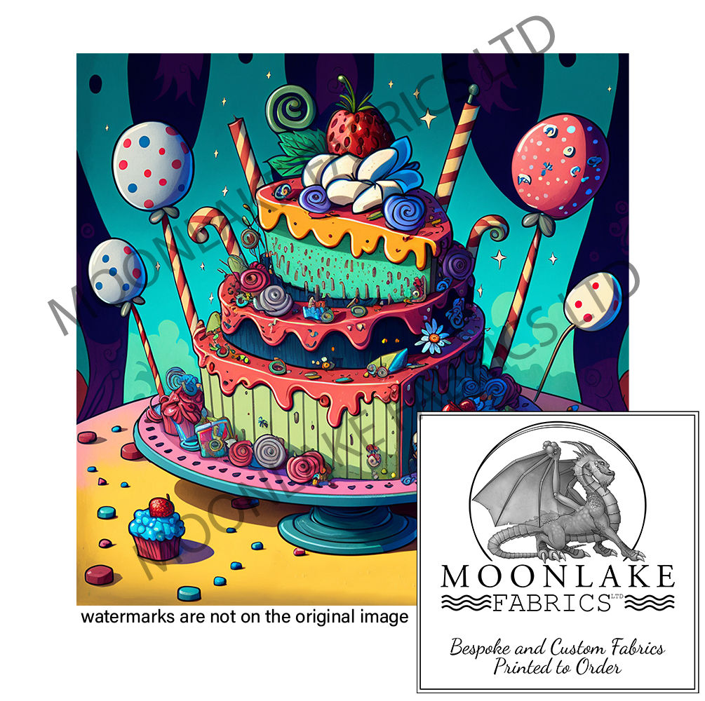 Cartoon Crazy Birthday Cake