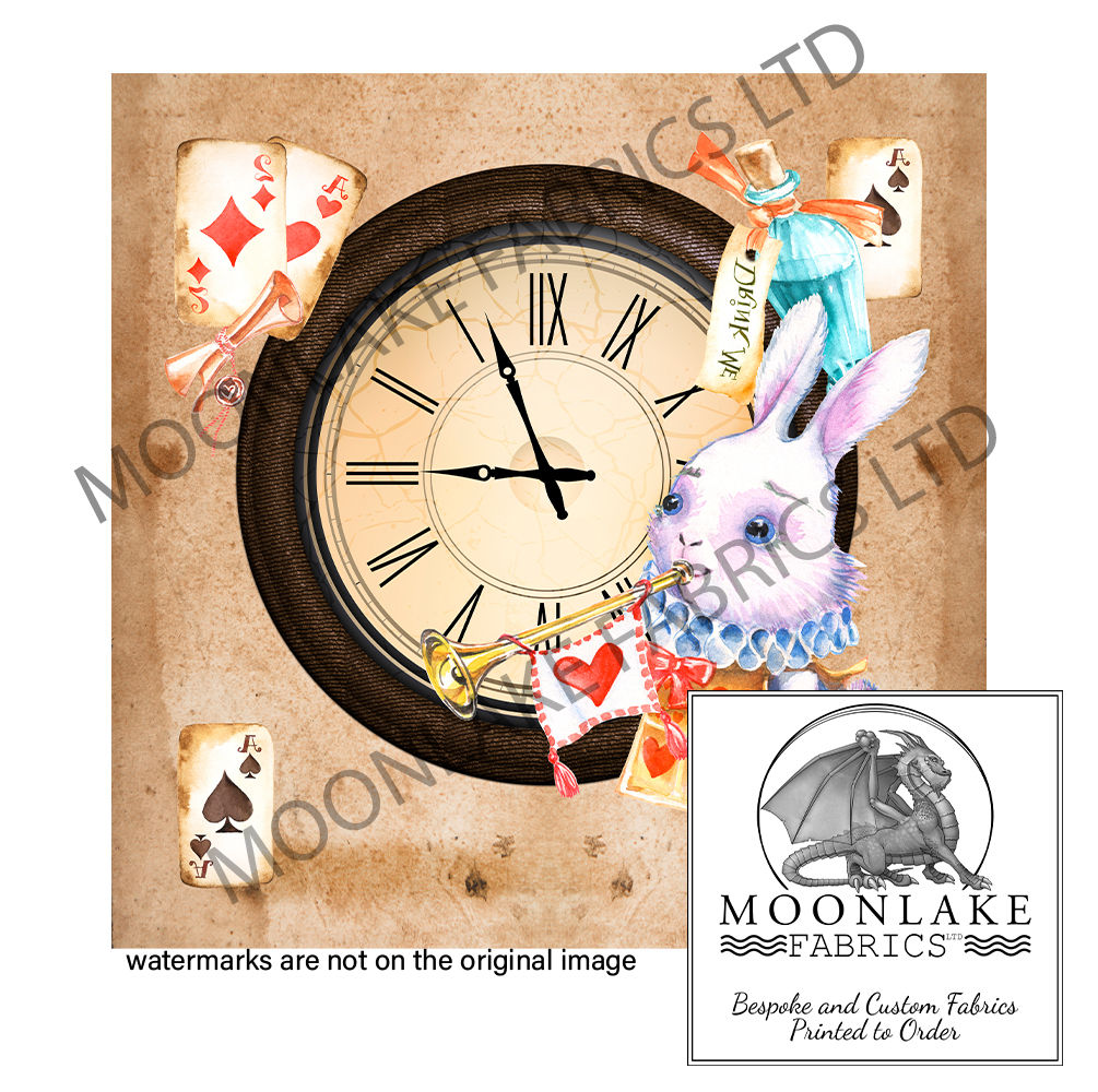 White Rabbit Clock and Trumpet