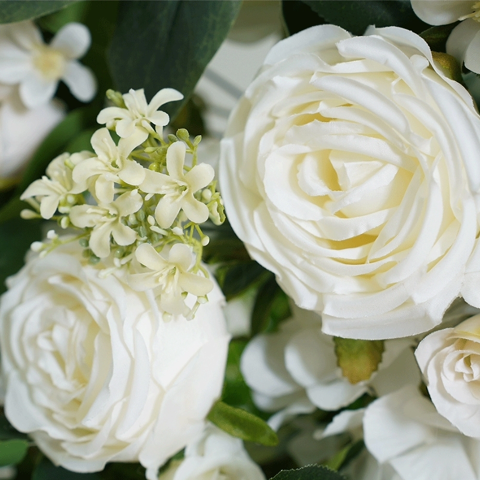Thumbnail: Artificial White Rose & Willow Arch