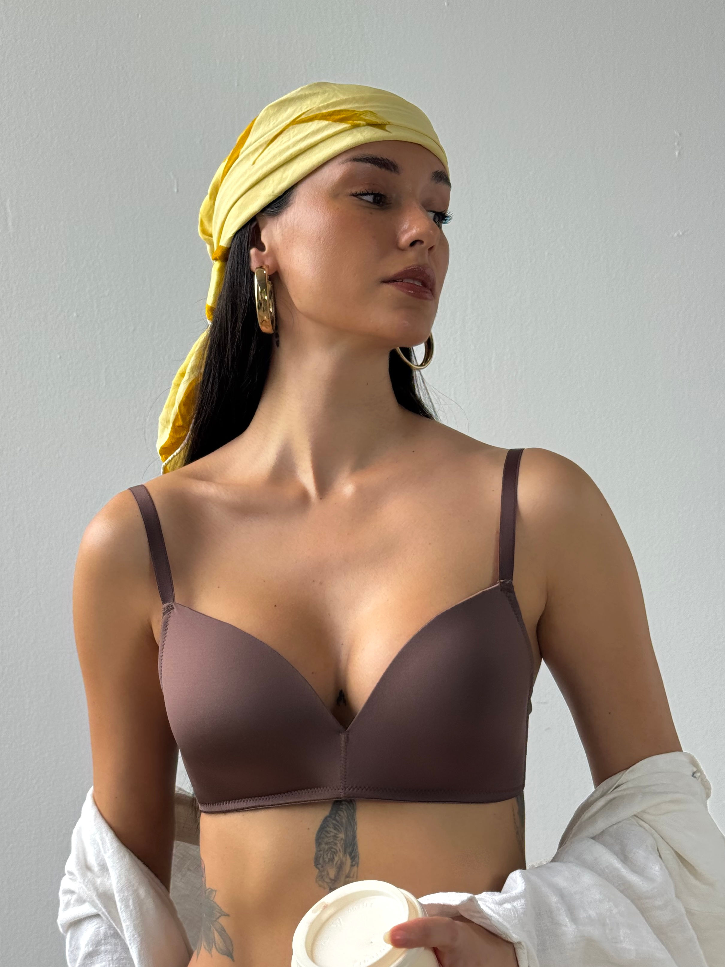 Kod 707 Tek Sütyen Kahve