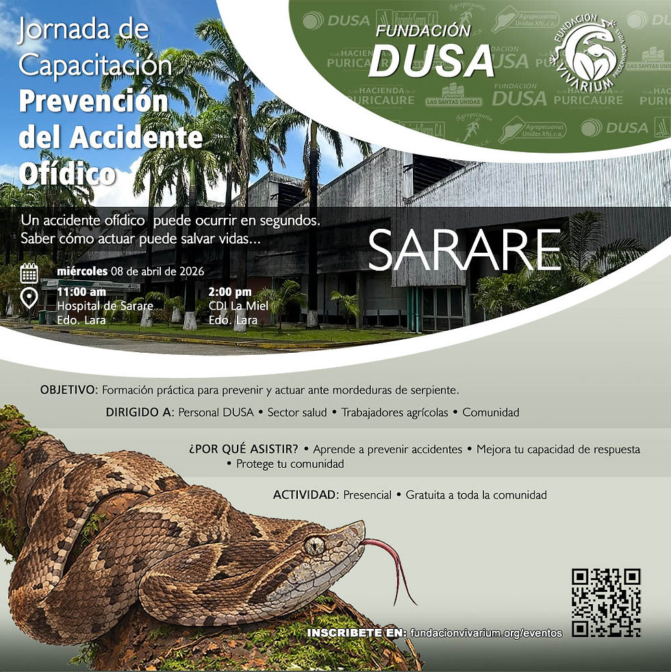 Jornada de Capacitación - PREVENCIÓN DEL ACCIDENTE OFÍDICO (SARARE)