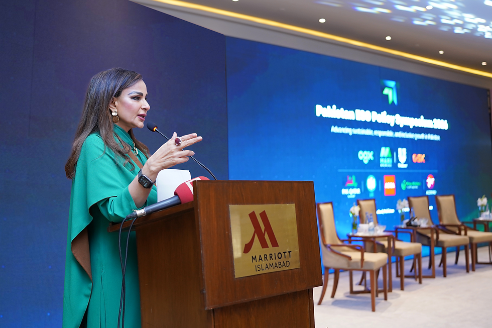 Senator Sherry Rehman at Pakistan ESG Policy Symposium 2026 as Chief Guest