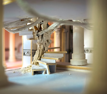 Circe, White Card Model Concept of Kitchen and Gardens