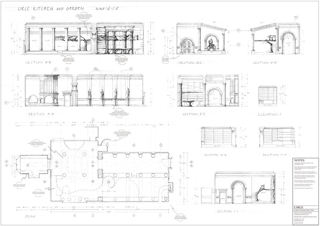 Circe Hand-drawn Technical Drawing