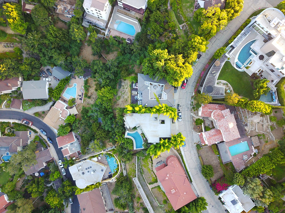 Aerial View Neighborhood