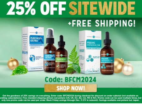 25% off + free shipping for heavy metal detox spray for Black Friday!